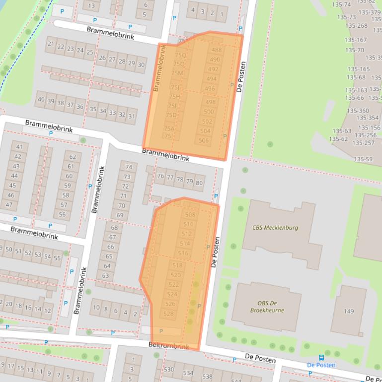 Kaart van postcodegebied 7544LV.