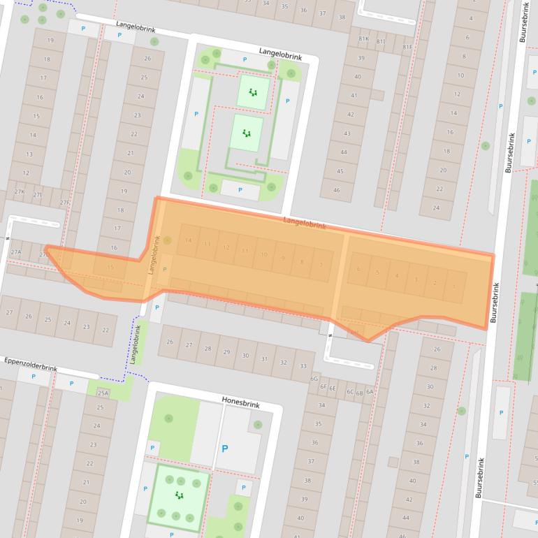 Kaart van postcodegebied 7544MA.
