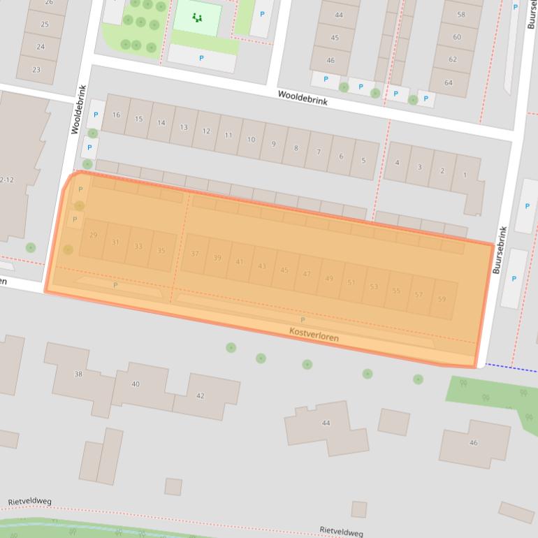 Kaart van postcodegebied 7544MG.