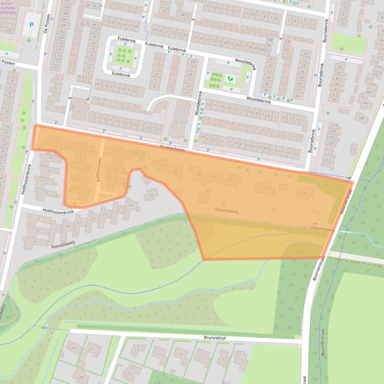 Kaart van postcodegebied 7544MH.