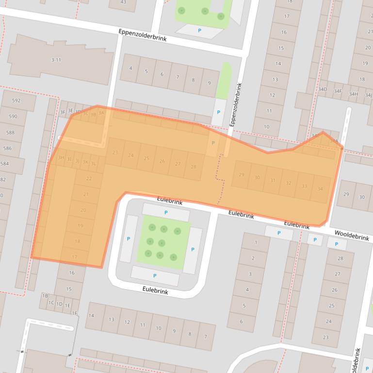 Kaart van postcodegebied 7544MK.