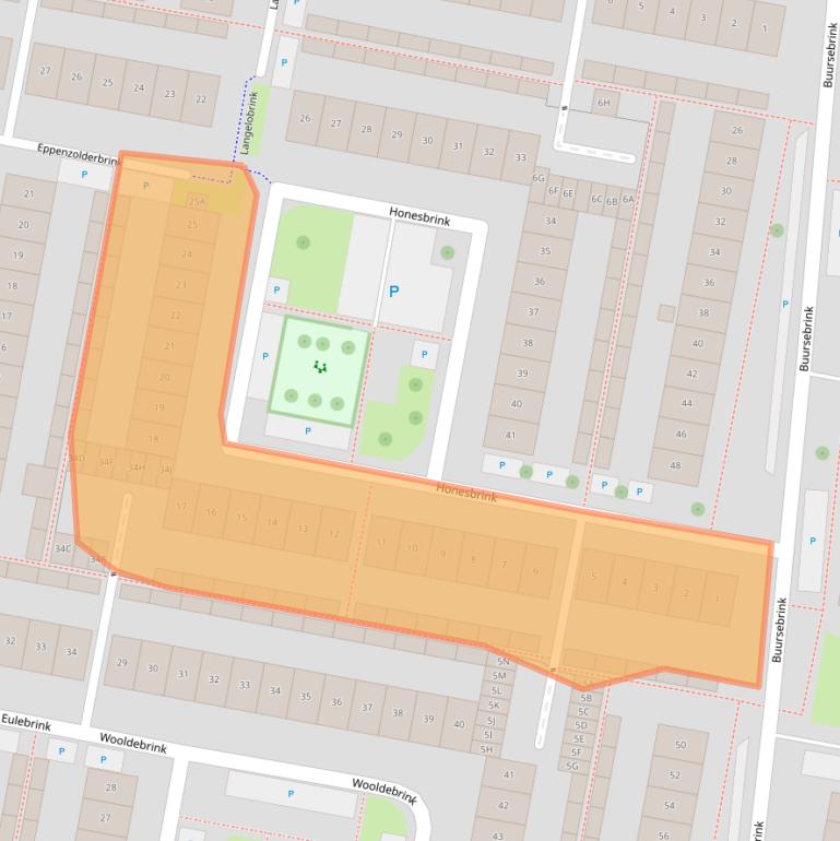 Kaart van postcodegebied 7544MN.