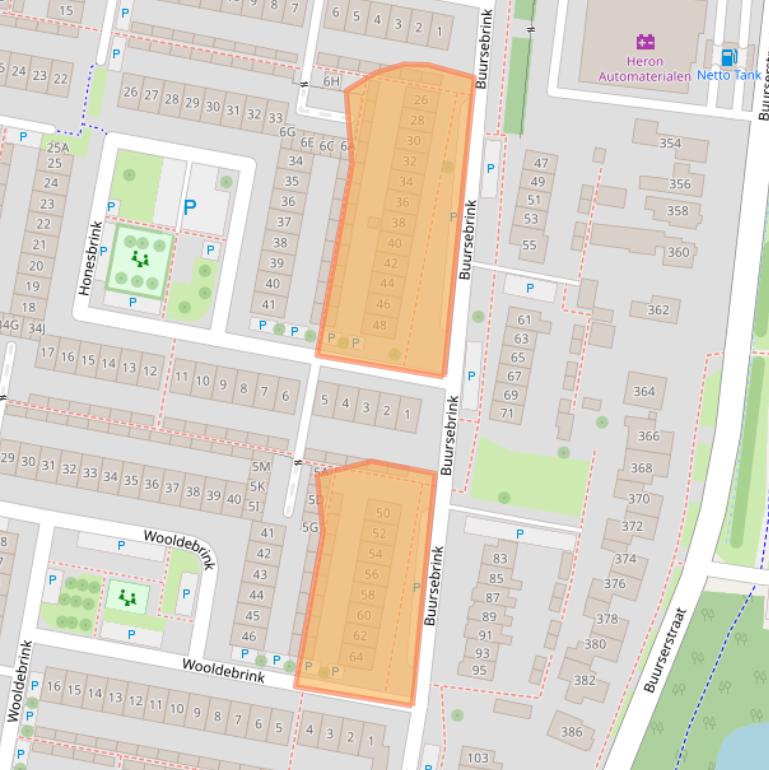 Kaart van postcodegebied 7544MS.