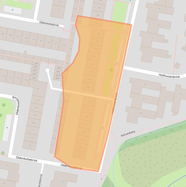 Kaart van postcodegebied 7544MZ.