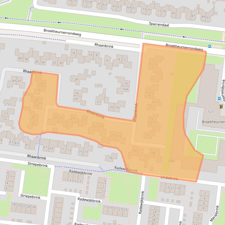 Kaart van postcodegebied 7544NB.
