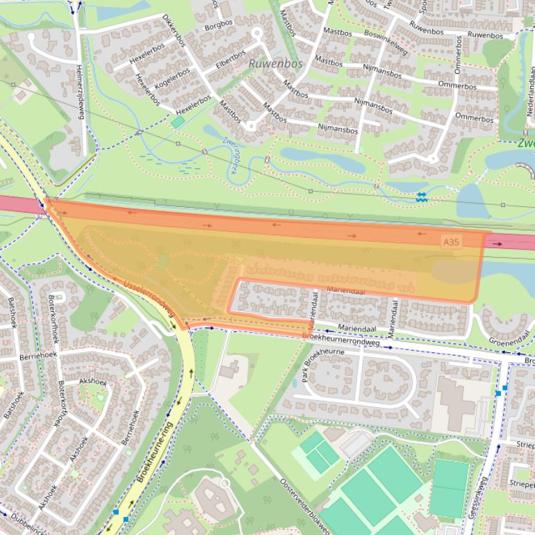 Kaart van postcodegebied 7544NE.