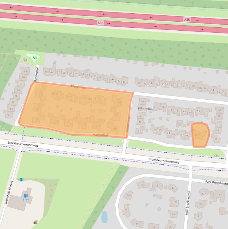 Kaart van postcodegebied 7544NH.