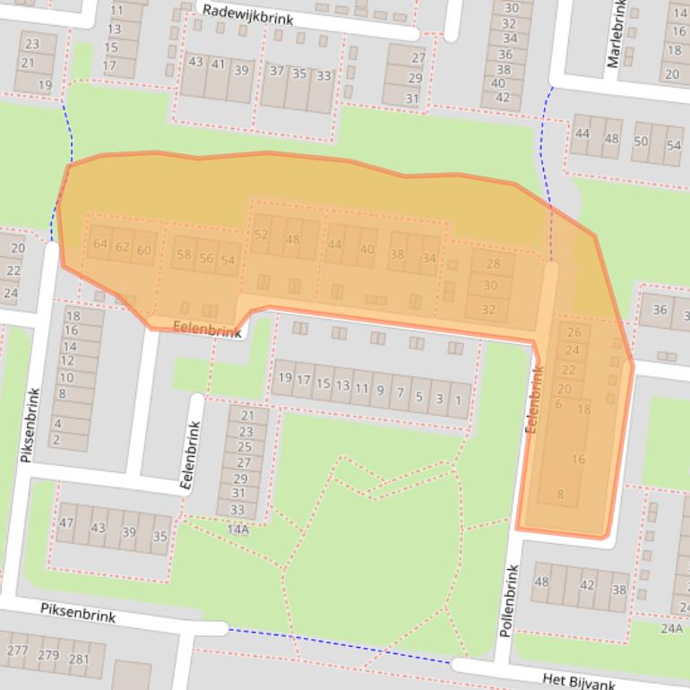 Kaart van postcodegebied 7544PB.