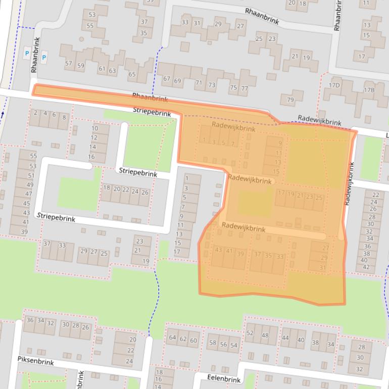 Kaart van postcodegebied 7544PD.