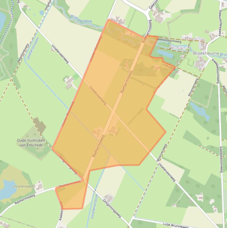 Kaart van postcodegebied 7544RC.