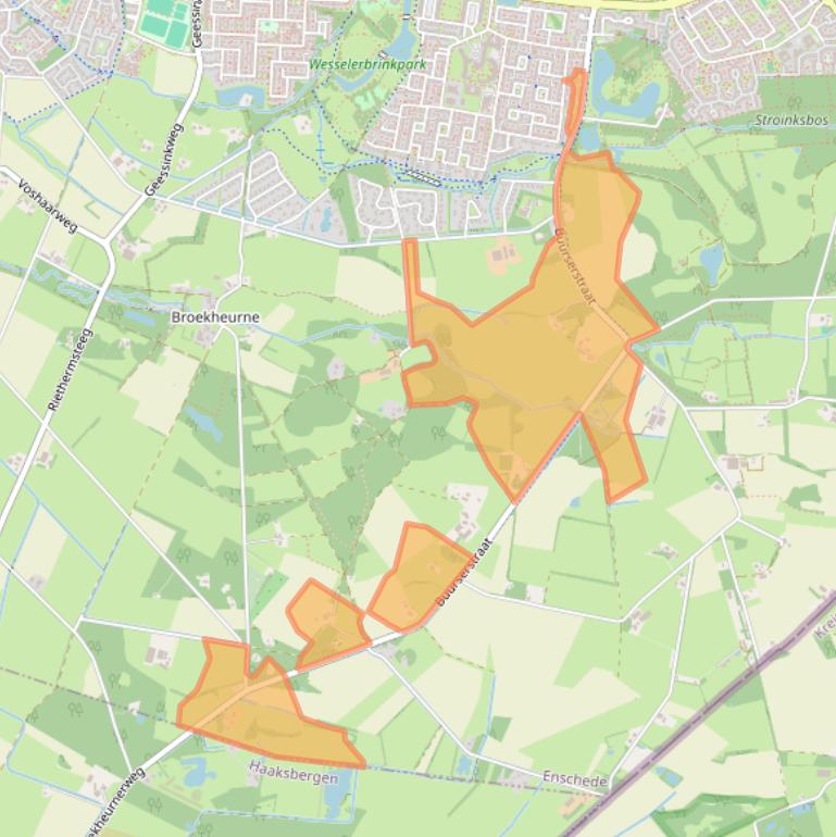 Kaart van postcodegebied 7544RH.