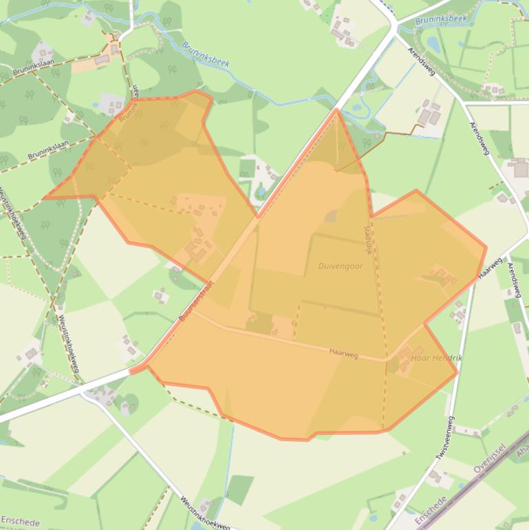 Kaart van postcodegebied 7544RK.