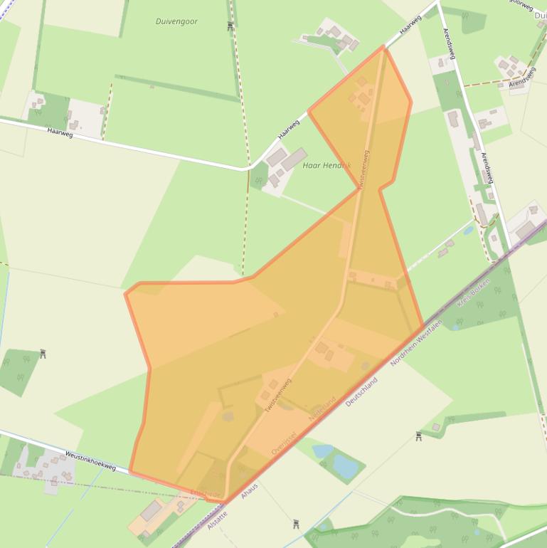 Kaart van postcodegebied 7544RL.