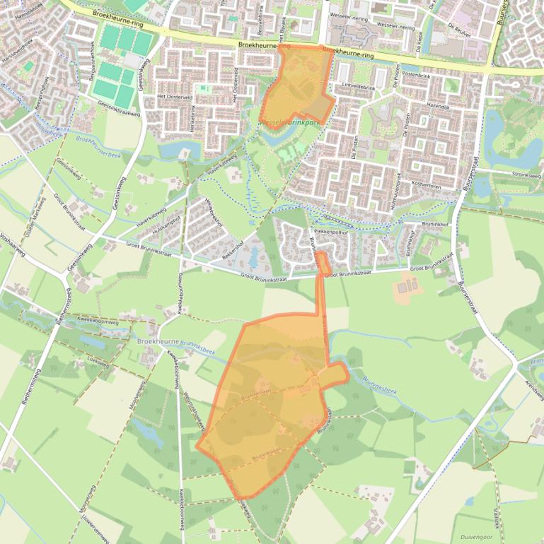 Kaart van postcodegebied 7544RP.