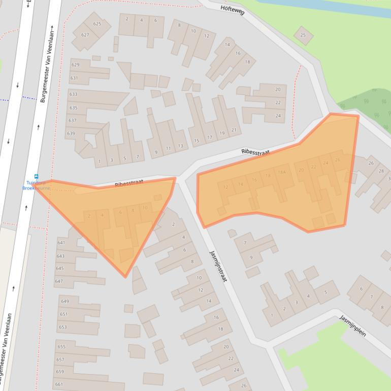 Kaart van postcodegebied 7544TC.