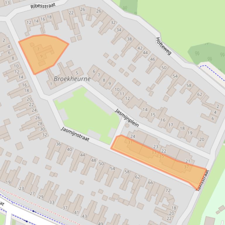 Kaart van postcodegebied 7544TE.