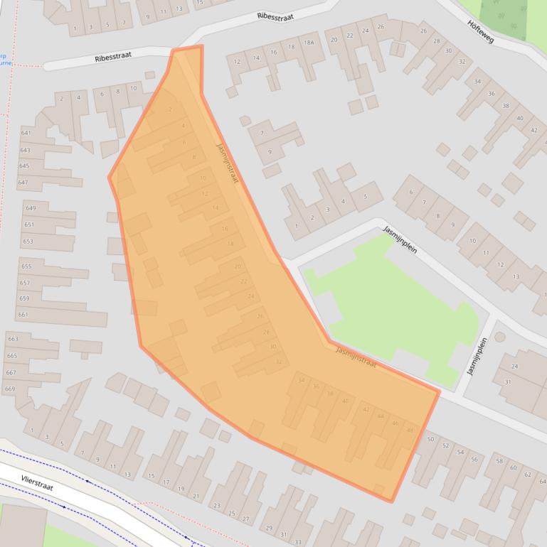 Kaart van postcodegebied 7544TG.