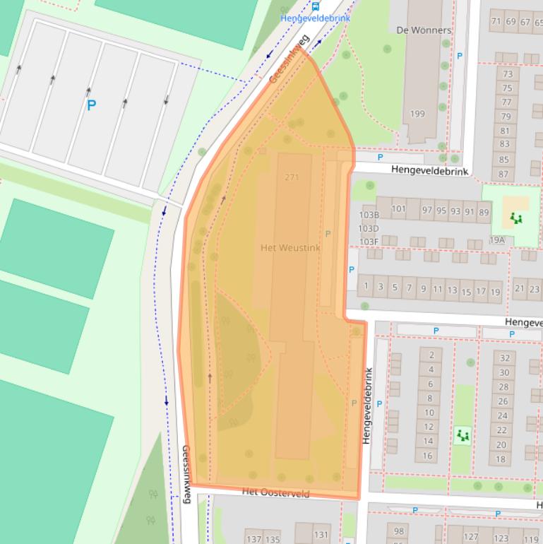 Kaart van postcodegebied 7544TZ.