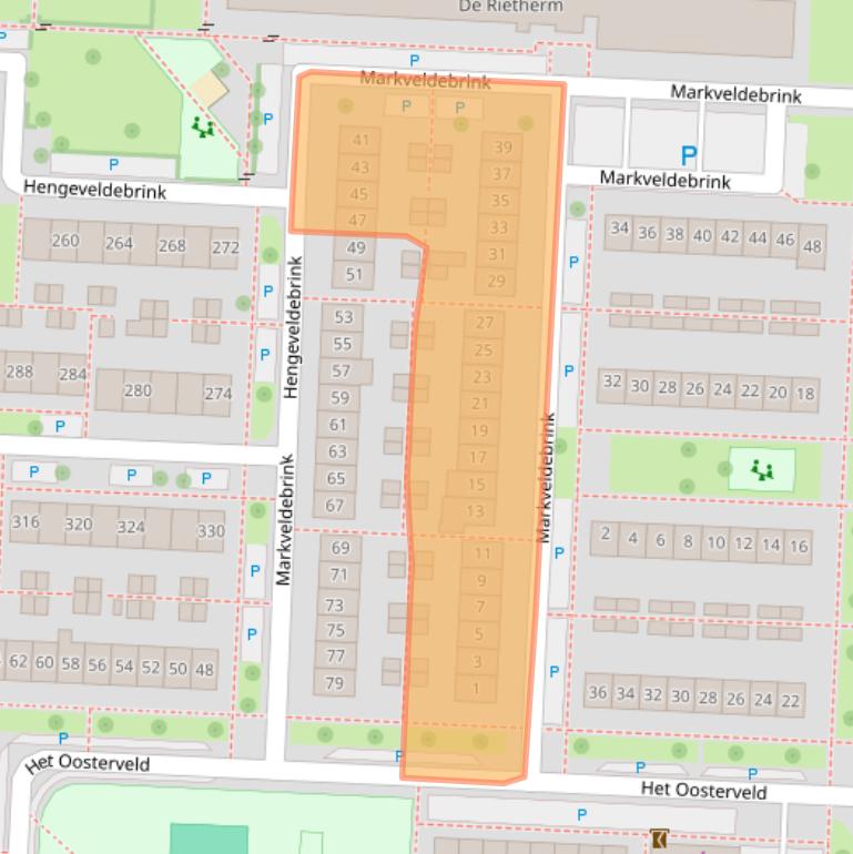 Kaart van postcodegebied 7544VD.