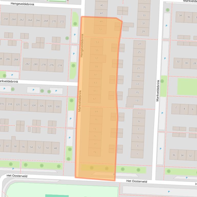Kaart van postcodegebied 7544VE.