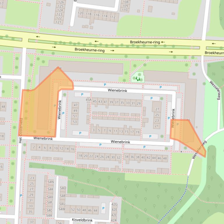 Kaart van postcodegebied 7544VV.