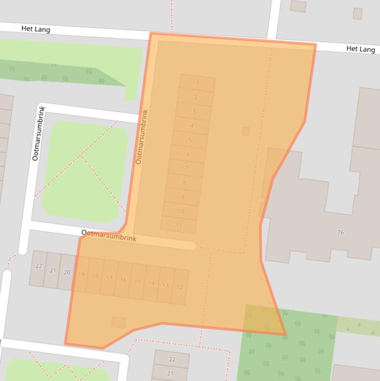 Kaart van postcodegebied 7544XP.