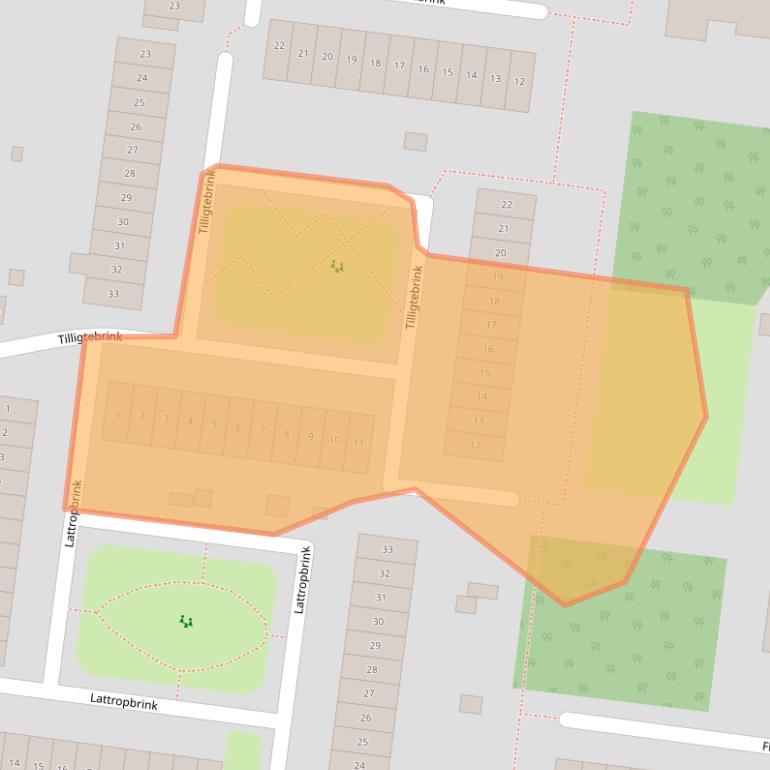 Kaart van postcodegebied 7544XS.