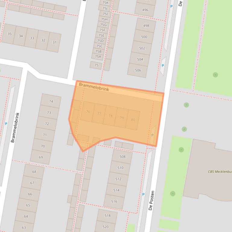 Kaart van postcodegebied 7544XZ.