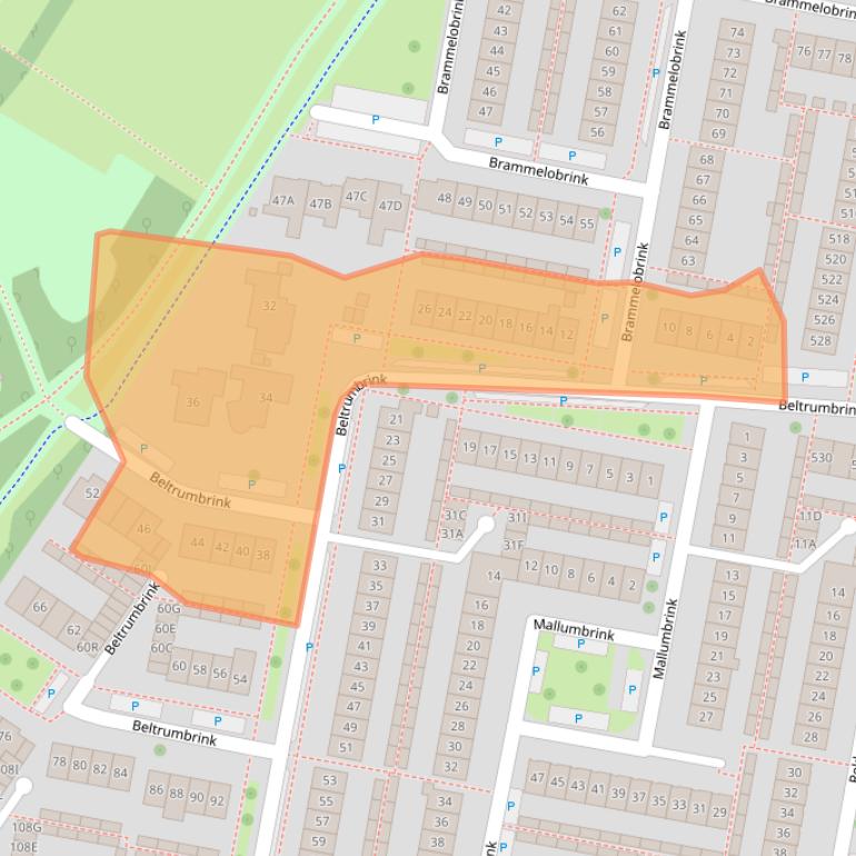 Kaart van postcodegebied 7544ZC.