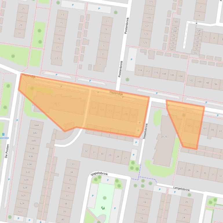 Kaart van postcodegebied 7544ZK.