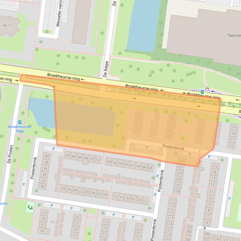 Kaart van postcodegebied 7544ZN.