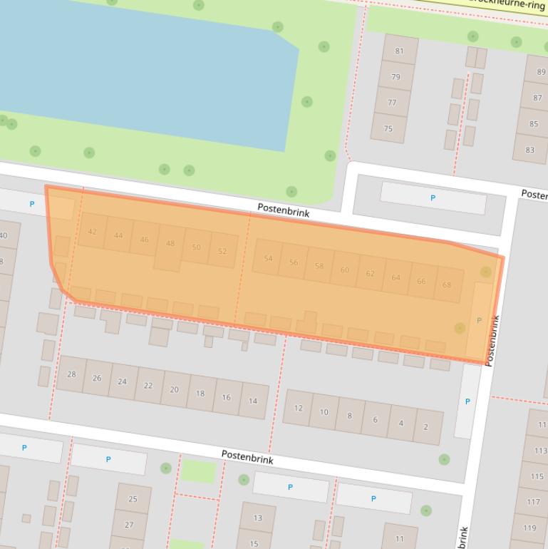 Kaart van postcodegebied 7544ZS.