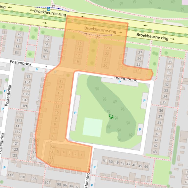 Kaart van postcodegebied 7544ZT.