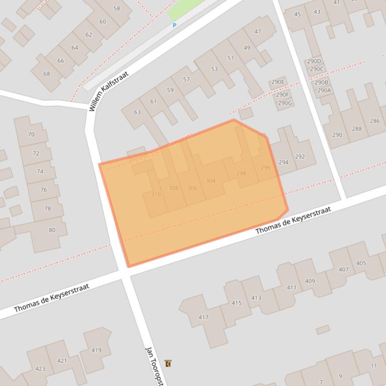 Kaart van postcodegebied 7545AJ.