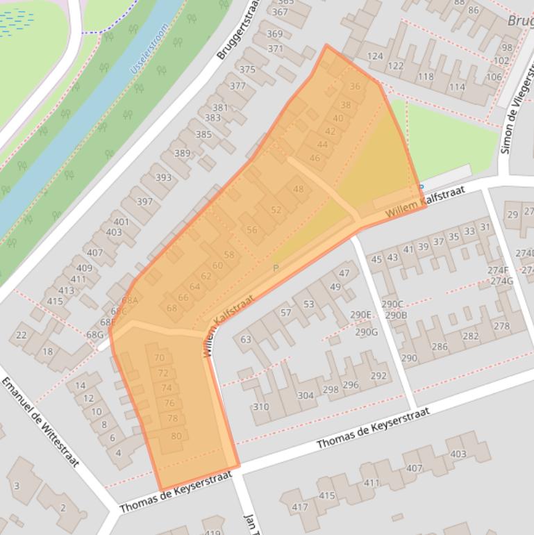 Kaart van postcodegebied 7545AN.