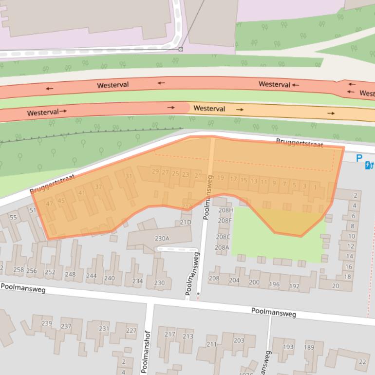 Kaart van postcodegebied 7545AP.