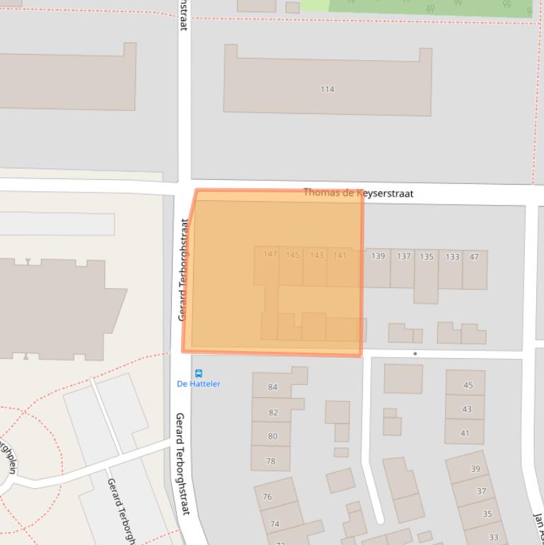 Kaart van postcodegebied 7545BE.