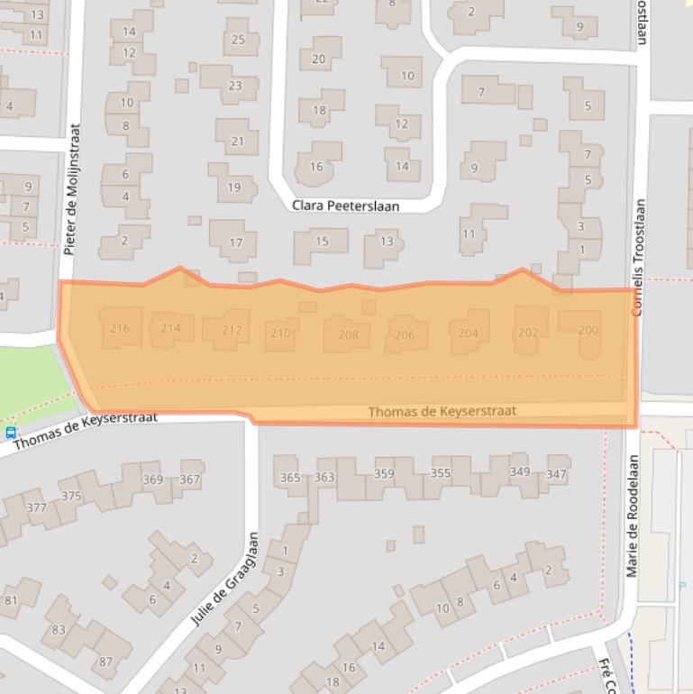 Kaart van postcodegebied 7545BM.