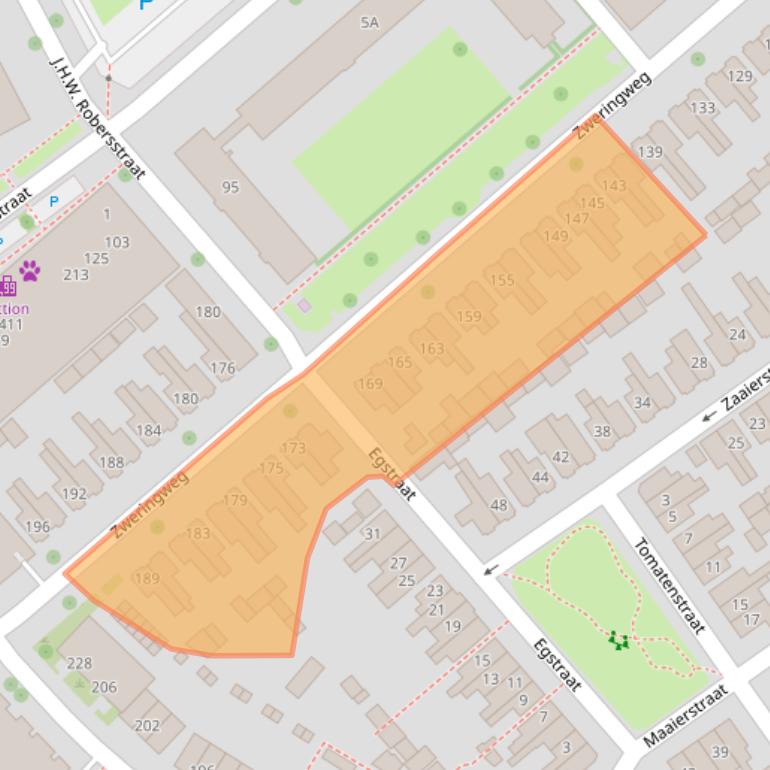 Kaart van postcodegebied 7545CT.