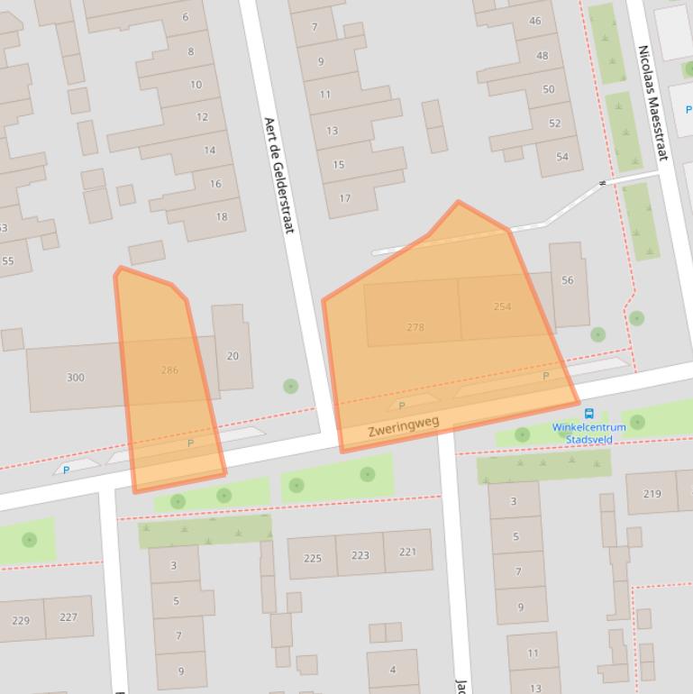 Kaart van postcodegebied 7545DB.