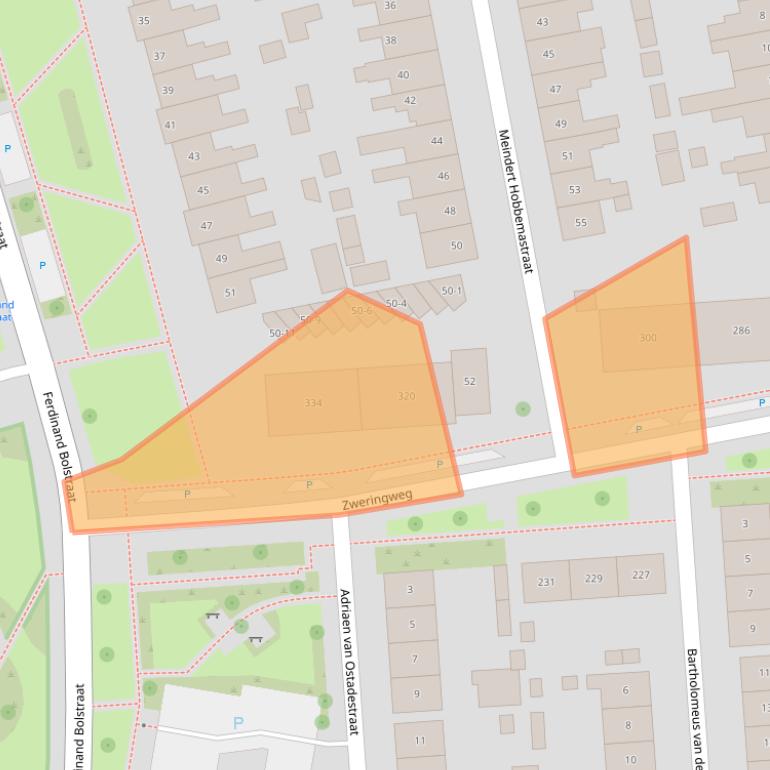 Kaart van postcodegebied 7545DC.