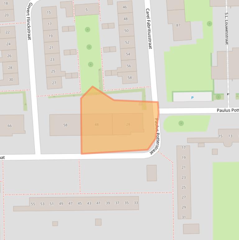 Kaart van postcodegebied 7545DW.