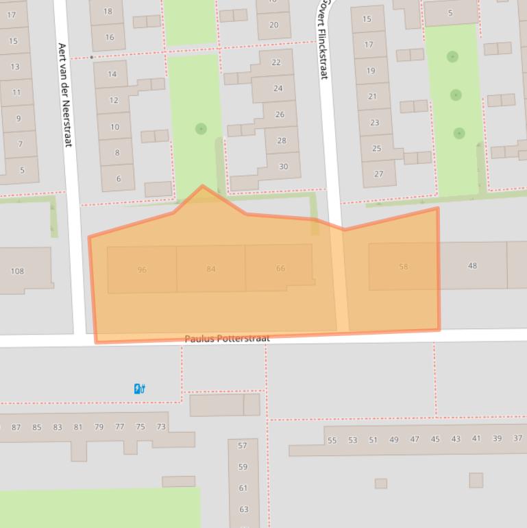 Kaart van postcodegebied 7545DX.