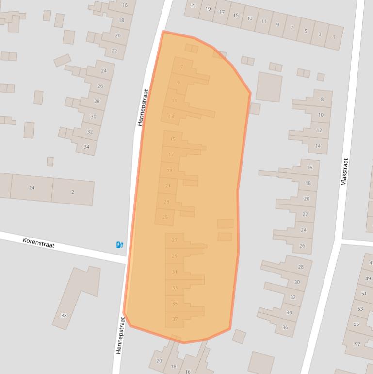 Kaart van postcodegebied 7545EC.