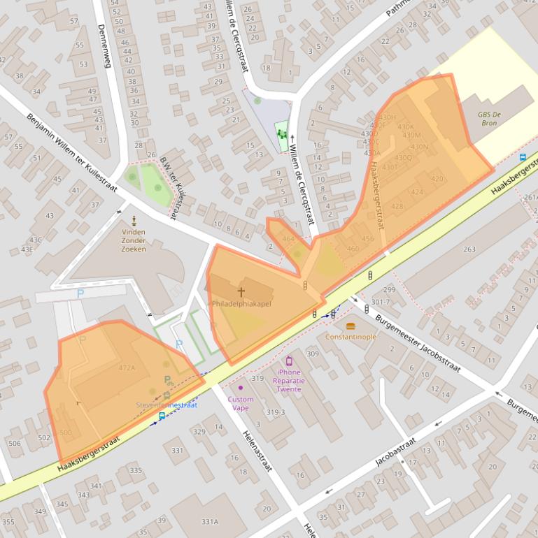 Kaart van postcodegebied 7545GB.