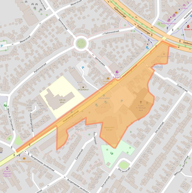 Kaart van postcodegebied 7545GH.