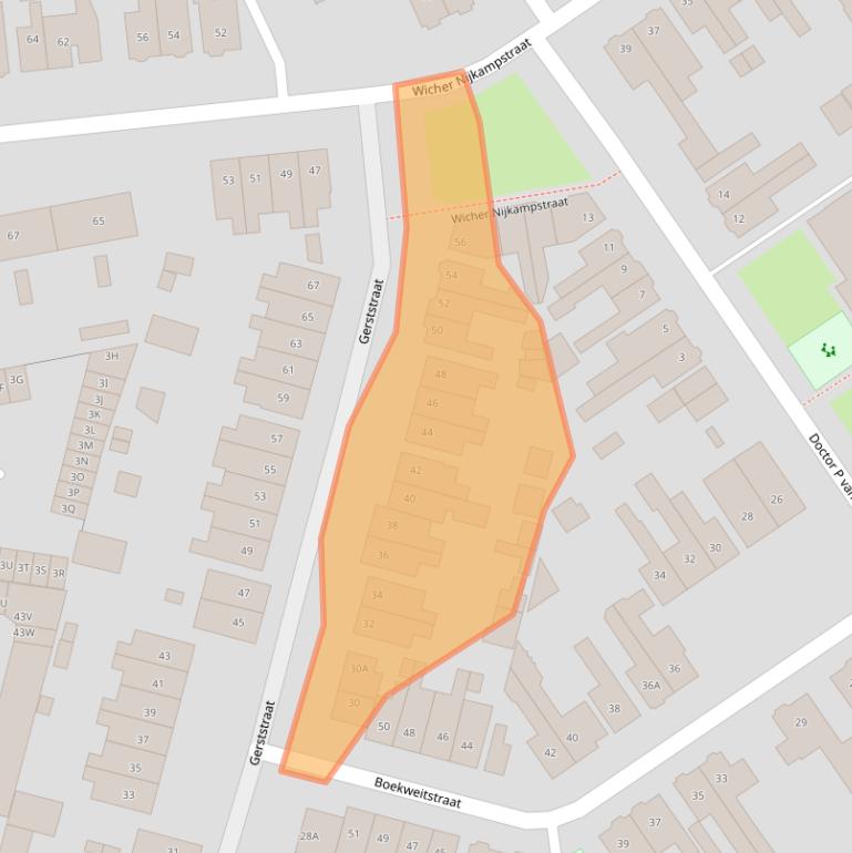 Kaart van postcodegebied 7545GS.