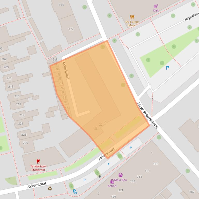 Kaart van postcodegebied 7545GX.