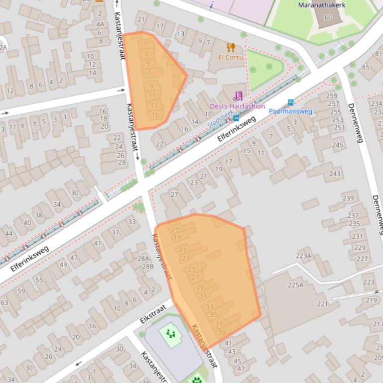 Kaart van postcodegebied 7545HV.