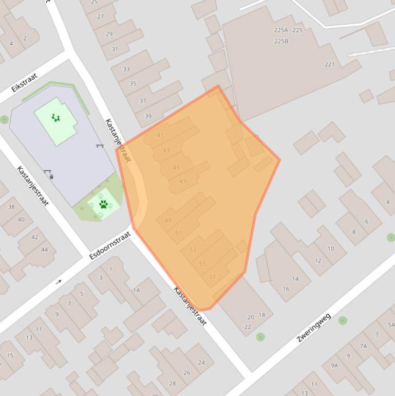 Kaart van postcodegebied 7545HW.